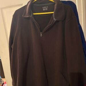 Croft & Barrow Dark Brown Fleece Pullover XXL